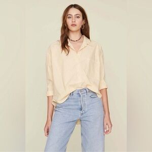 XiRENA Jordy Butter Stripe Button
Down Shirt